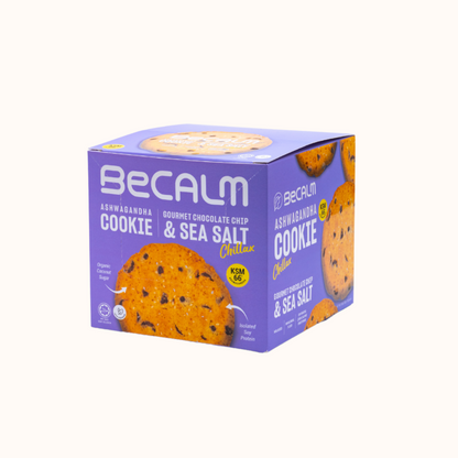 Becalm Ashwagandha Cookie - Gourment Chocolate Chip with Sea Salt - Chillax, 10.58 oz (300 gm)