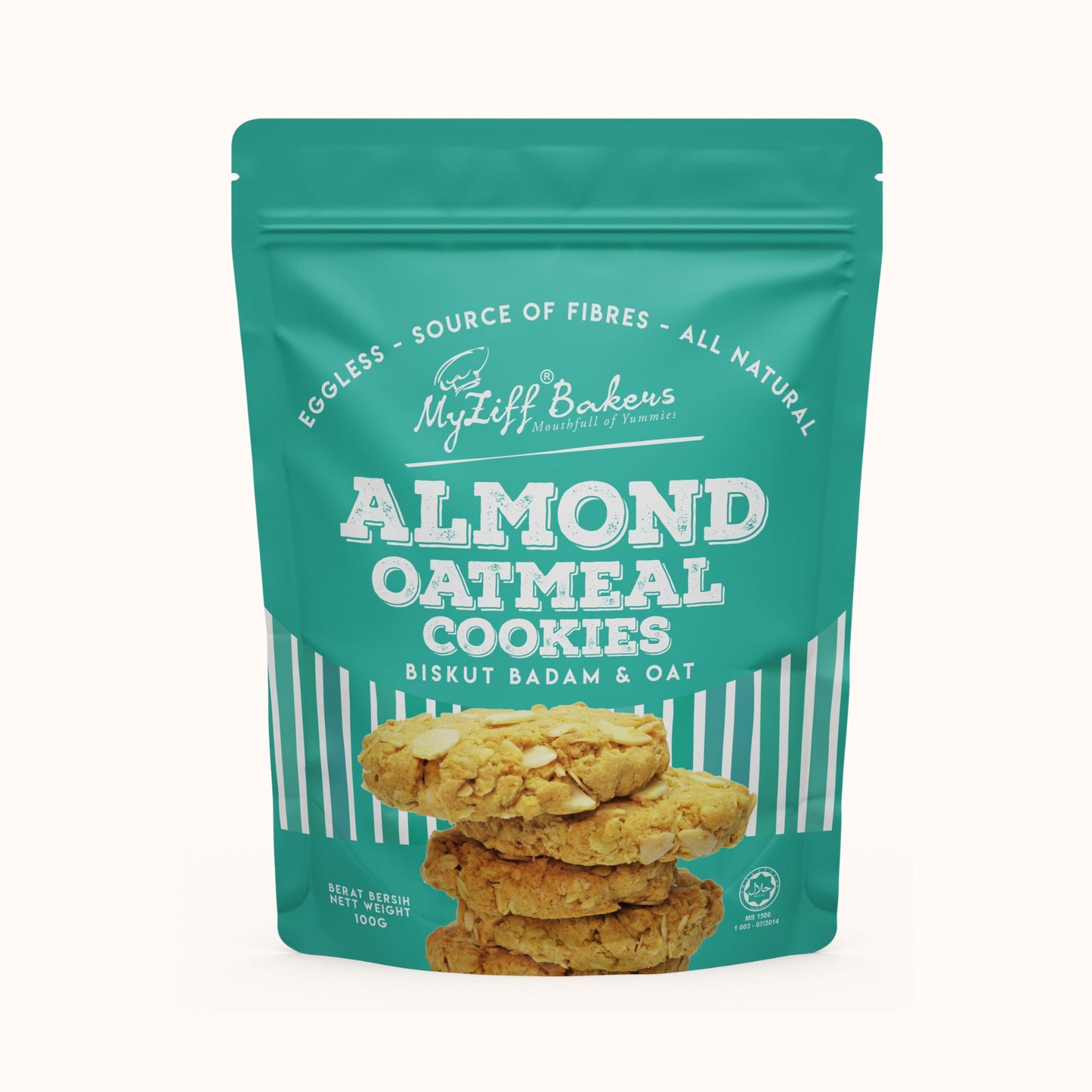 Oatmeal Cookies Almond 3.53 oz (100 gm)