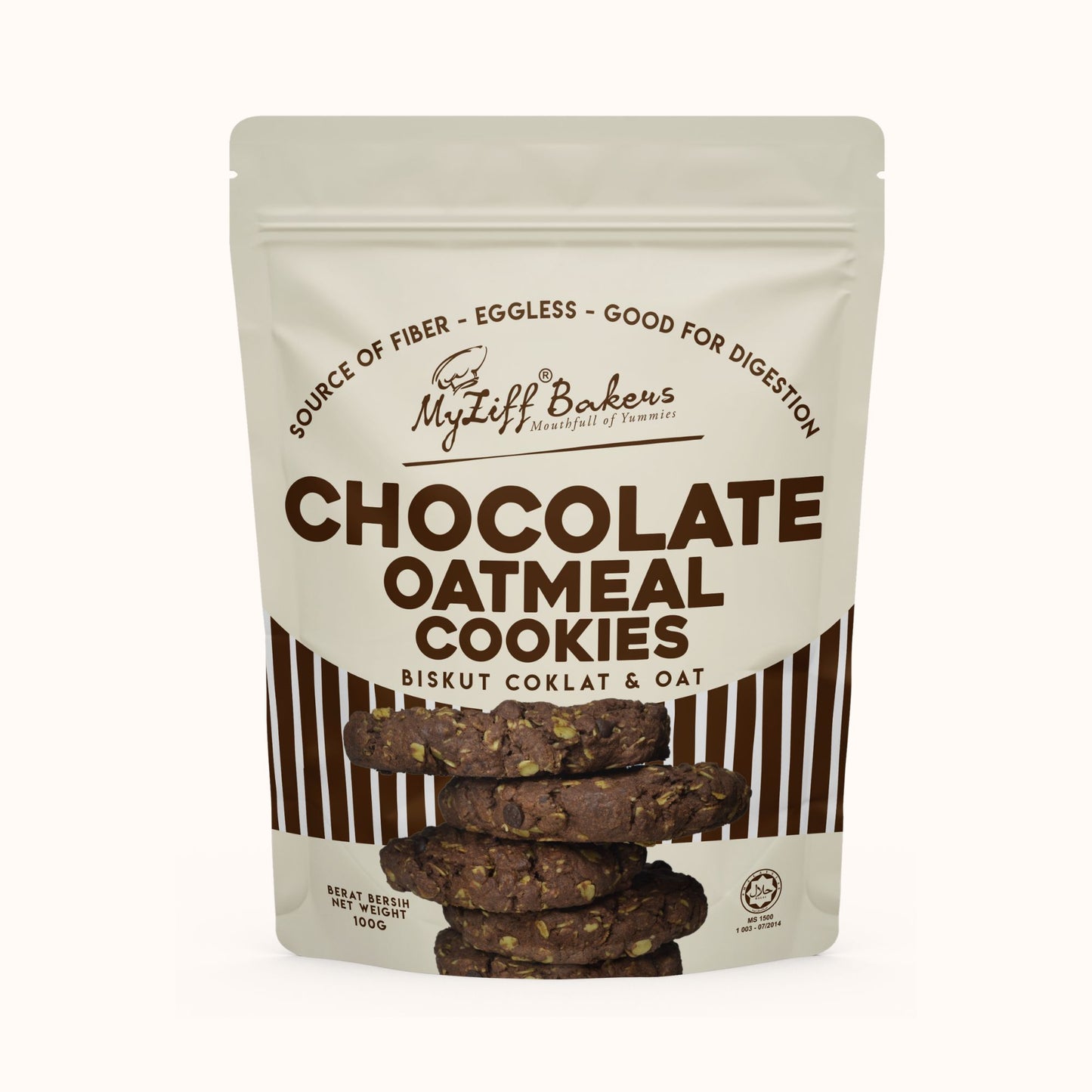 Oatmeal Cookies Chocolate 3.53 oz (100 gm)