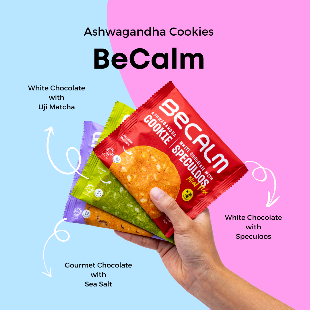 Becalm Ashwagandha Cookie - Gourment Chocolate Chip with Sea Salt - Chillax, 10.58 oz (300 gm)